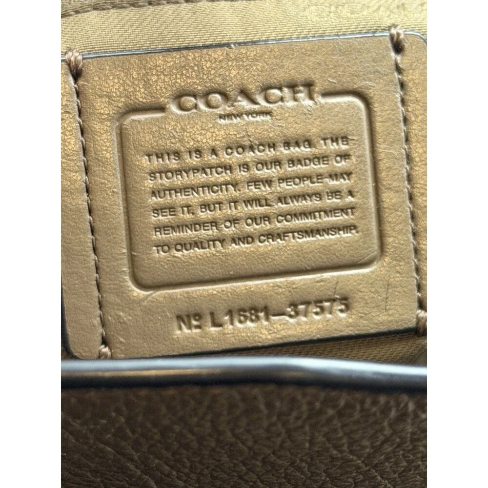 Coach Mercer Satchel Tote Bag Pebbled Leather Brown Shoulder Crossbody Purse - Picture 8 of 16